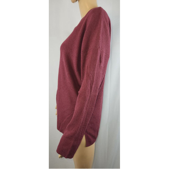 Elle | Sweater | Women | Knit | Burgundy | Size Large - Picture 4 of 7